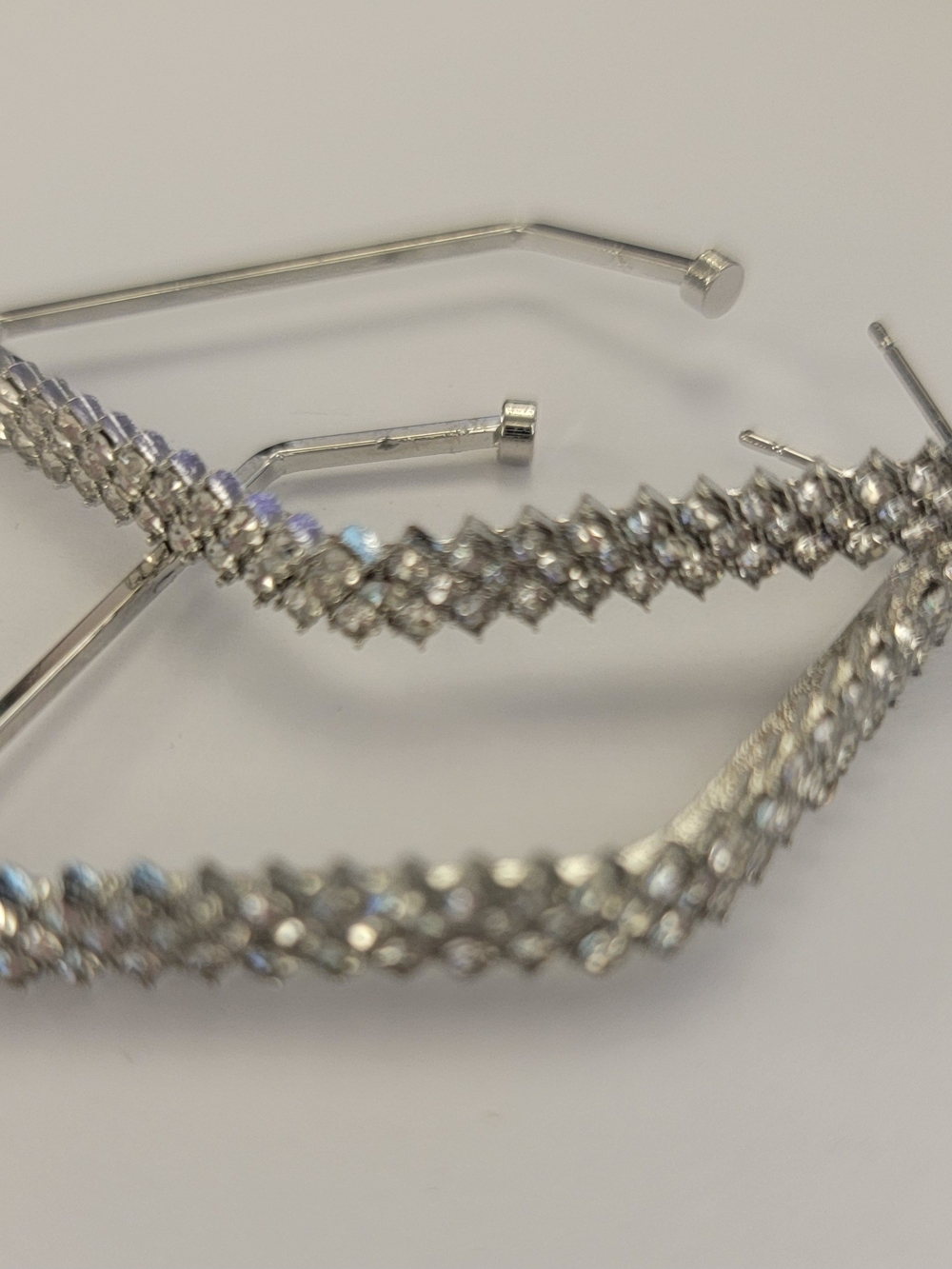 Silver Rhinestone Earrings